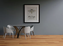 Load image into Gallery viewer, Grey Watercolour Manchester Bee Print Photo With 'We Do Things Differently'