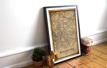 Load image into Gallery viewer, Retro Manchester Road Map Print Photo