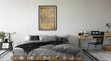 Load image into Gallery viewer, Retro Manchester Road Map Print Photo