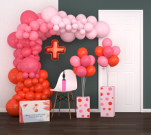 Load image into Gallery viewer, 16ft Pink Balloon Arch Kit 16Ft with 2 Extra Balloon Stands & Pump | Video eBook Instruction | Ideal Bachelorette Party Decorations