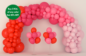 16ft Pink Balloon Arch Kit 16Ft with 2 Extra Balloon Stands & Pump | Video eBook Instruction | Ideal Bachelorette Party Decorations