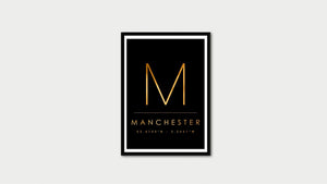 Black & Gold Manchester 'M' and Co Ordinates Print Photo