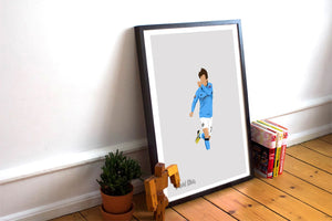 David Silva Manchester City Print Photo