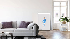 David Silva Manchester City Print Photo