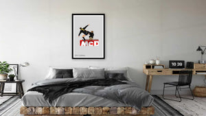 Eric Cantona Kicking Man United Print Photo