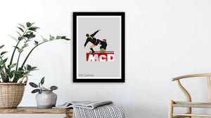 Eric Cantona Kicking Man United Print Photo