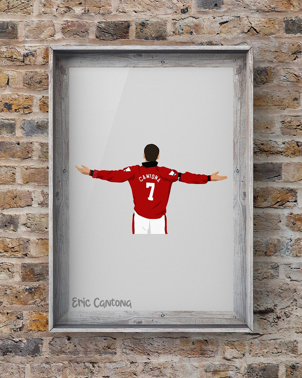 Eric Cantona Arms Out Man United Print Photo