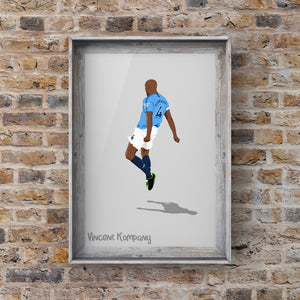 Vincent Kompany Celebration Man City Print Photo