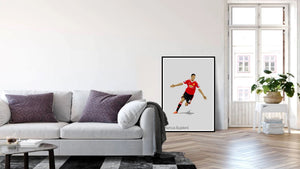 Marcus Rashford Celebration Debut Man United Print Photo