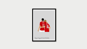 Ryan Giggs and Paul Scholes Man United Print Photo