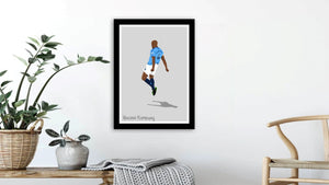 Vincent Kompany Celebration Man City Print Photo