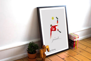 Wayne Rooney Bicycle Kick Man United Print Photo