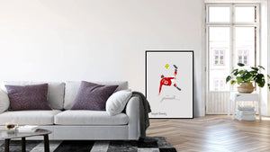 Wayne Rooney Bicycle Kick Man United Print Photo